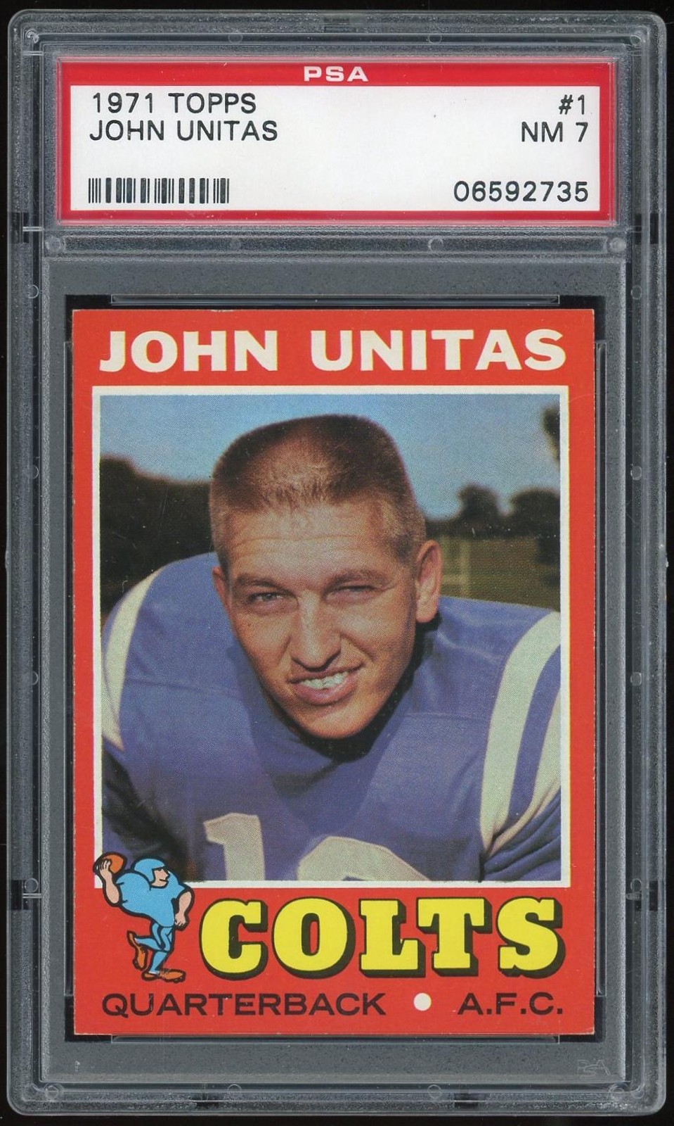 1971 Topps #1 Johnny Unitas PSA 7 *2735