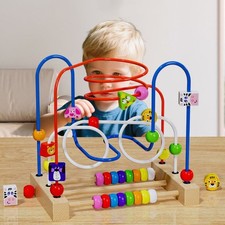 Montessori Wooden Bead Maze Toys  For Infants 6 Months and Older
