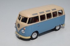 B69 1:43 SCHUCO VW VOLKSWAGEN TRANSPORTER SAMBA BLUE CREAM NMINT COND. 2