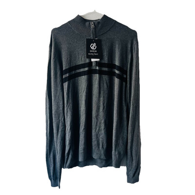 Dare 2b Elite Mens Unite Us Quarter Zip Knitted Sweater in Charcoal Size L New