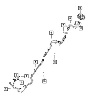 Genuine Mopar Supply & Return Tube & Hose 68352161AD