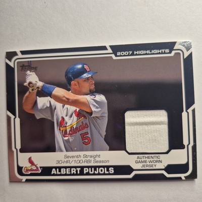 2008 Topps Albert Pujols 2007 Highlights Jersey #HR-AP GU RELIC GAME USED PATCH