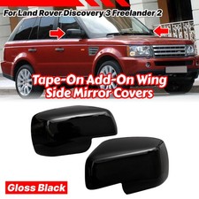 Schwarz Spiegelkappen Außenspiegel für Land Rover Discovery 3 Range Rover Sport