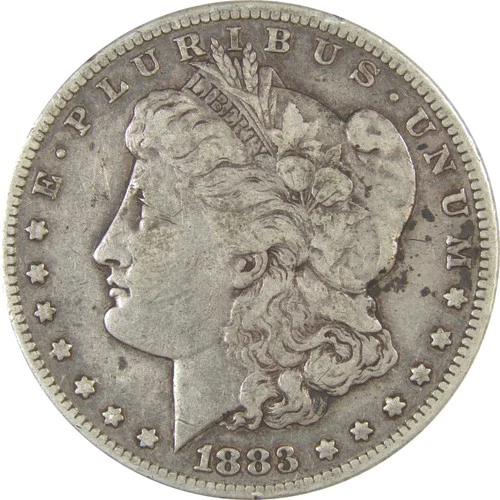 1883 S Morgan Dollar F Fine Details Silver $1 Coin SKU:I24251
