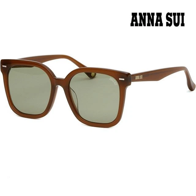 Anna Sui Vintage Brown and Beige Resin Rectangle Sunglasses ANNA SUI sunglasses, brown, brown, women main image 2
