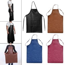 Grembiule Impermeabile Antiolio in Pelle PU Morbida Resistente a Usura E Basi