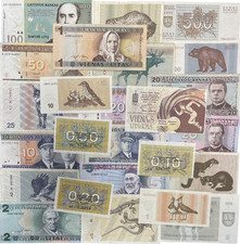 LITHUANIAN DOLLAR BANK NOTES - CHOICE OF STYLE & NOTE - LITHUANIA