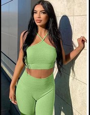 Yoga set size Small women 2 pieces high rise leggings sports bra new