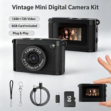Mini Camera with Screen 720P HD Digital Camera Kids Gift Pocket Camcorder 8GB