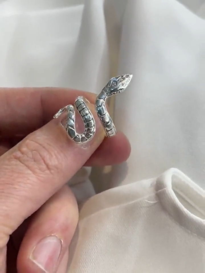 925 Sterling silver snake ring Ladies Snake ring L-T Sizes - Gift