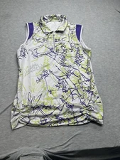 Nivo By Lanctot Womens S Purple & Green Abstract Skort Golf Tennis Pickleball