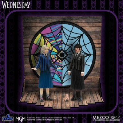 Wednesday & Enid Verpacktes Set 5 Punkte Figuren Mezco Im Lager - Bild 1 von 4