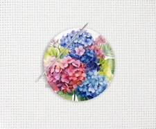 Hydrangea Needle Minder, Flower Cross Stitch Needle Minder, Needle Magnet