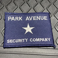 Park Avenue Patch 4” X 3” Private Security Company 1P