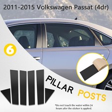Pillar Posts For 11-15 Volkswagen Passat 4dr 6pc Set Door Trim Black Cover Kit Pillar Posts For 11-15 Volkswagen Passat 4dr 6pc Set Door Trim Black Cover Kit