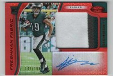 2019 Certified Freshman Fabric Signatures Red AUTO /199 J.J. Arcega-Whiteside