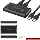 4-Port USB 3.0 Sharing Switch HUB Selector Switcher Fr Printer Keyboard Mouse PC