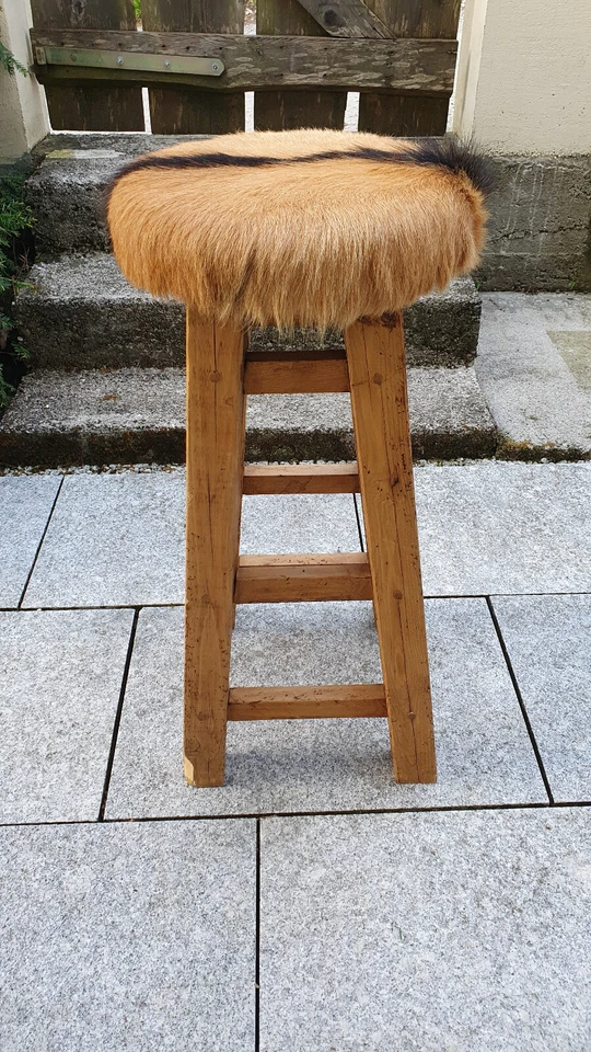 Bar Hocker fell Chalet Sitzhocker Fellhocker