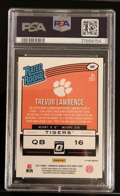PSA 9 TREVOR LAWRENCE RC SP 2021 Panini Rated Rookie Prizm Pink