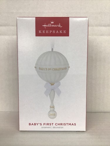 Hallmark Baby Rattle BABY’S FIRST CHRISTMAS ~ RATTLE ~ 2023 Hallmark Keepsake Ornament | eBay