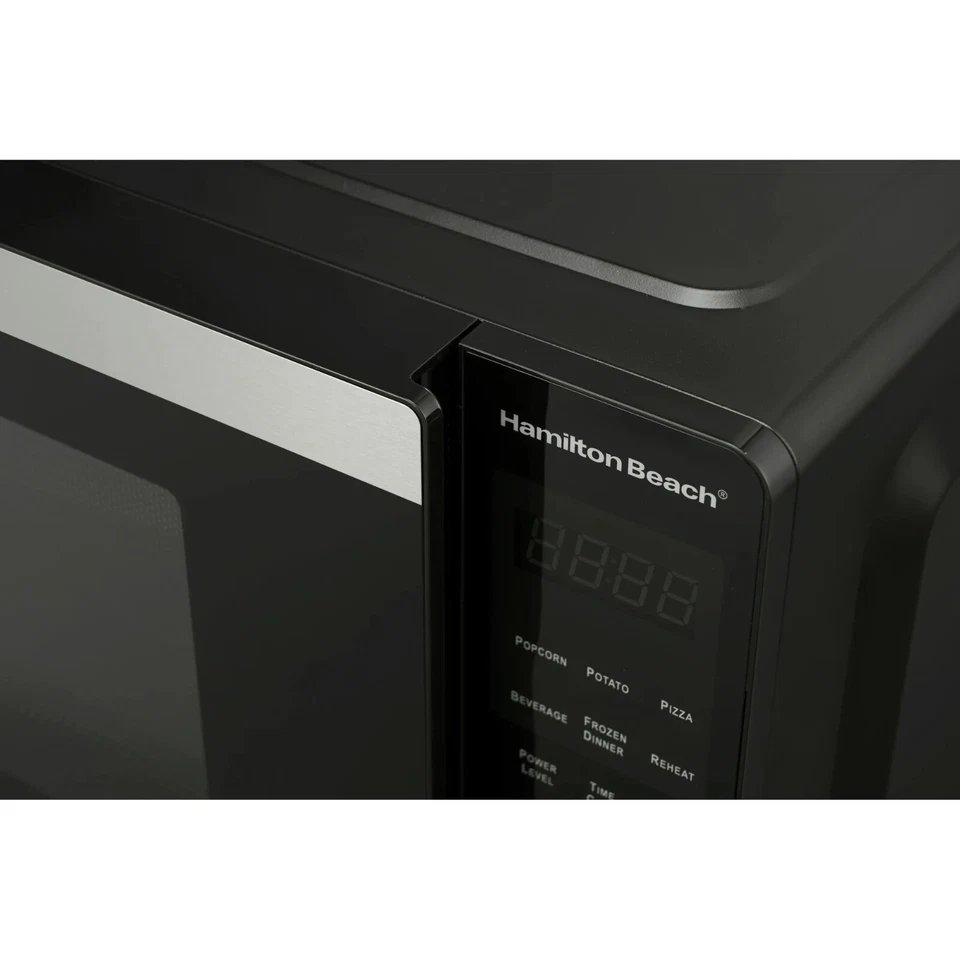 Horno microondas clásico de acero inoxidable con encimera de 0,9 pies cúbicos, 900 vatios, plateado Foto 3 de 4