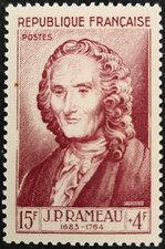 FRANCE 1953 TIMBRE 947 RAMEAU CELEBRITE MUSICIEN neuf** VF MNH STAMP