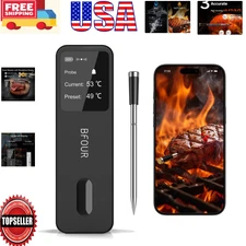 Digital Wireless Meat Thermometer with Bluetooth & 524FT Remote - 752°F Safe