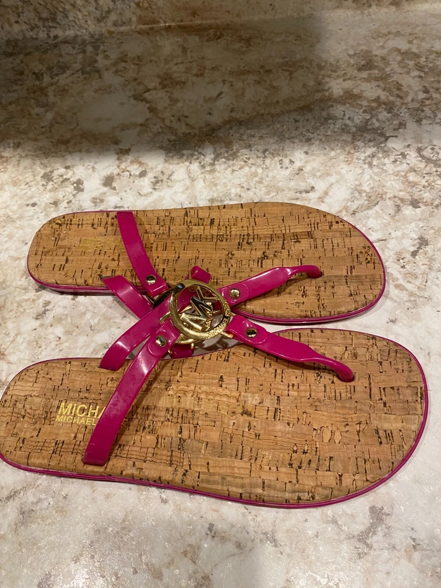 Michael kors flip best sale flops womens orange