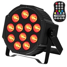 8x RGBW Battery 12 LED Par Light DMX Strobe Stage DJ Disco Beam Party Wash Light