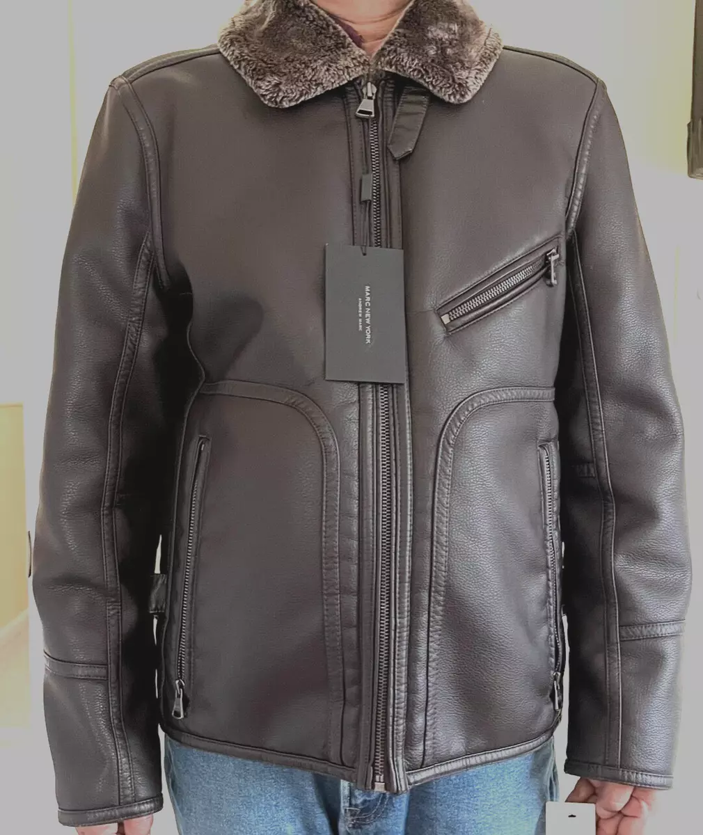 Andrew marc lenox best sale faux shearling pilot jacket