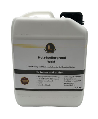 Holzisoliergrund Weiß Holzfarbe Isolierfarbe Wetterschutzfarbe Grundierung 