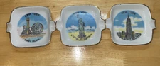 New York City Ashtray -Empire State, Coney lsland, & Statute Of Liberty