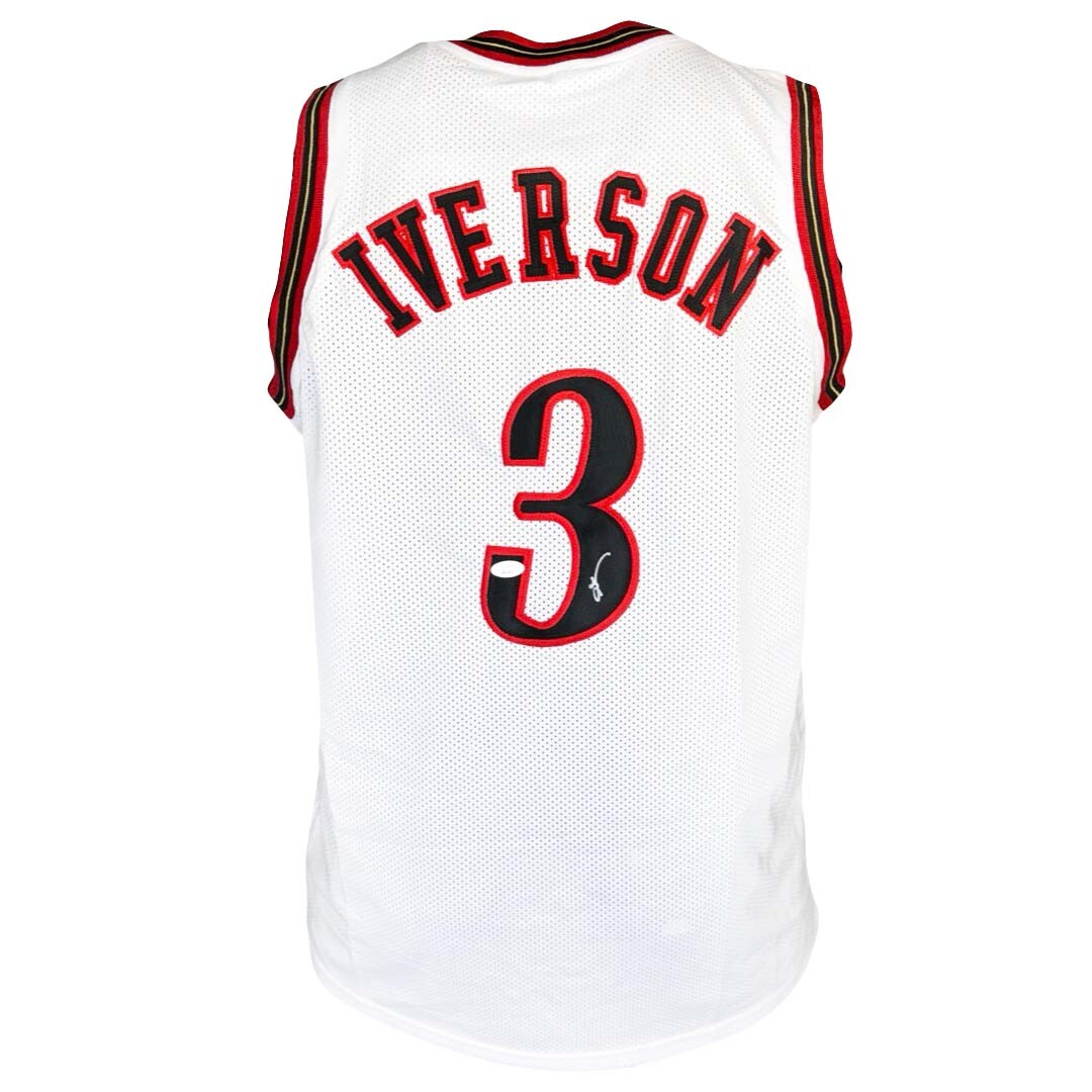 Allen Iverson Autographed Signed Philadelphia Pro White Basketball Jersey (JSA) 