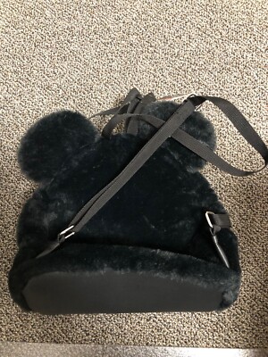 Disney Mickey Mouse Soft Fuzzy Faux Fur with Ears Backpack  display picture 2