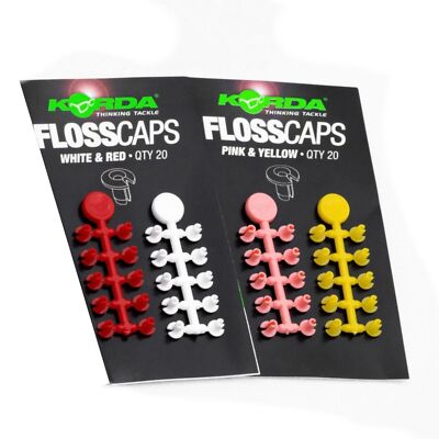 Korda Floss Caps - 10 Köderstopper, Boiliestopper, Karpfenzubehör, Karpfenangeln