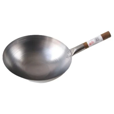 Wok, acero al carbono, base redonda, 10", 12", 13", 14", freír, oriental, catering
