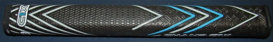 Empuñadura Putter Champ C1X Delantera Plana Mediana Forma Paralela - 65 g - Negra/Azul/Gris Foto 2 de 4