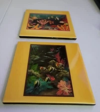  Leanin' Tree  Tile Lot Of 2-Reef Song & Enchanted Waters. Colorful & Underwater