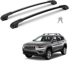 300lbs Lockable Roof Rack Crossbars Compatible With Jeep Cherokee 2014-2023 ...
