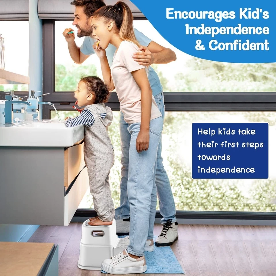 Taburete Para Niños Pequeños, Taburetes De 2 Pasos Para Niños Para El Baño NUEVO - Изображение 3 из 4