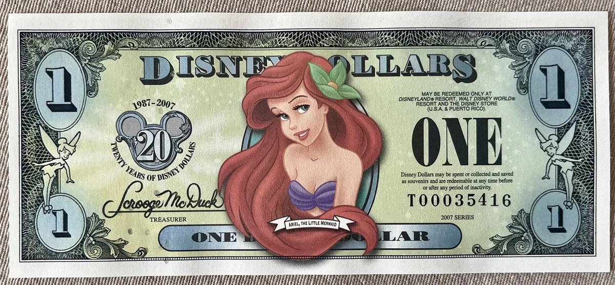 Ariel Disney Dollars (1968-Now) for sale | eBay