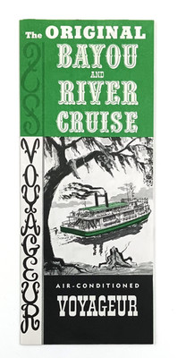 1970s New Orleans LA Bayou River Cruise Voyageur Steam Ship VTG Travel Brochure