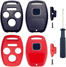 4 Buttons Replacement Key Fob Shell Case Fit for Car Key Fob Color: Black Red