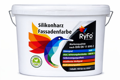 RyFo Colors Silikonharz Fassadenfarbe (Größe wählbar) (19,99 EUR/l)