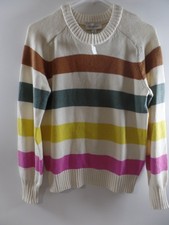 Women's Free Assembly Crew Sweater Cream  Mulit-Colored Stripes - Medium NEW