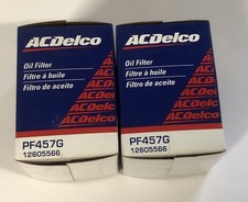 2 Pc GENUINE GM ACDelco Engine Oil Filter Filters PF457G PF457GF 2x