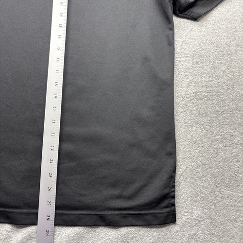 Nike Polo Shirt Mens Medium Short Sleeve Dri-Fit Black Quick Dry Synthetic Logo - Picture 7 of 9