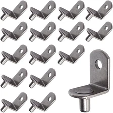 5mm Shelf Pegs L-Shaped Cabinet Support Pins Bracket Style 5mm, Gun Metal 