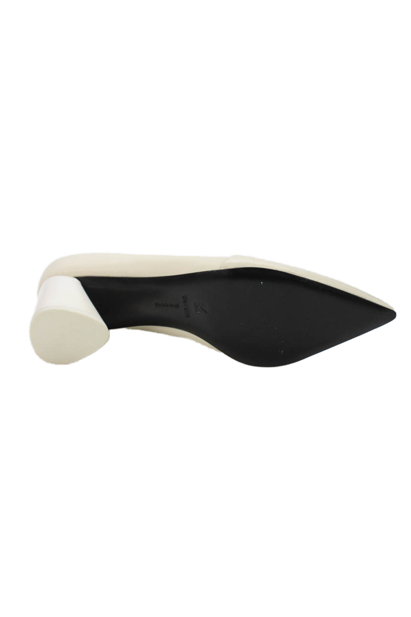 Mercedes Castillo Womens Leather Pointed Toe Kioko Pumps Off White Size 9.5 thumbnail 4