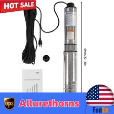 3420r/min Submersible Pump Stainless Steel Well Pump 110V/60HZ 0.37KW 0.5HP